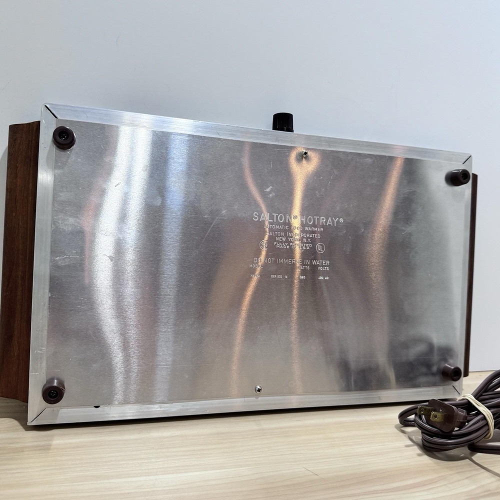 VTG Salton HOTRAY Electric Food Warmer WORKS Model #H924 Series N 250 W 120 V - Picture 5 of 16
